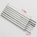 7 Pieces Assorted Shape Round and Flat Head Metal Wood Carving Set for DIY