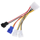 4 in 1 Computer Cooling Fan Power Cable CPU PC Cooler Wire Adapter Connector BX