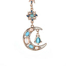 Style Fashion Star Sun Moon Rhinestone Crystal Stud Dangle Pretty Earrings JR