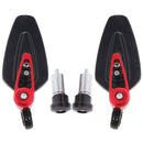 Motorcycle Metal Handle Bar End Rearview Side Mirrors 7/8inch(22mm) Red