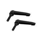 M8 X 30 Mm Thread-Adjustable Tension Lever Jig Knob - Black (2-Piece) S4P4