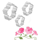 6pcs/set Stainless Steel Fondant Cake Mold Petunia flower Cookie Cutter Bis