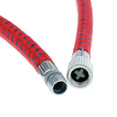5 Pieces Red Air Pump Inflator Extension Hose, High Pressure Schrader Valve for