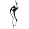 Black Adjustable Leather Saxophone Shoulder Neck Strap with Buckle Width 24