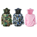 Beekeeping Jacket Veil Bee Protecting Suit Dress Smock Equipment Blue Camo