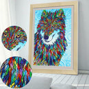 5D DIY Special Shaped Diamond Painting Wolf Animal Cross Stitch Embroidery
