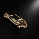 1 Pcs Cute Shiny Rhinestone Dachshund Dog Romantic Brooch Pin Fashion Jewel J2P4