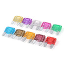 100pcs Mini Car Fuses 3A 5A 7.5A 10A 15A 20A 25A 30A 35A 40A with Box+Clip