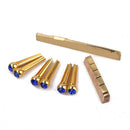 6 Pieces Acoustic Guitar Bridge Pins with Guitar Saddle Nut, DIY Accessories