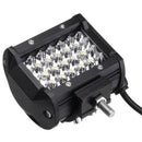 LED Work Light Bars 72W 7200LM Quad Rows Offroad Driving Spot Beam Jeep Tool