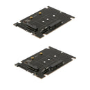 2xmSATA/M.2 2242/2260/2280(NGFF)to SATA III Convertor Adapter Card SSD Black
