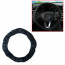 Car Steering Wheel Cover Protector Glove Universal Black Perforated Leather 2020