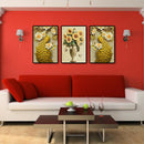 5D DIY Diamond Painting Golden Peafowl Flower Full Round Drill Embroidery  A