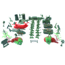 Plastic Military Playset, 52pcs 4cm Soldier Army Men Figures & Accessories