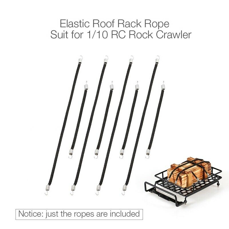 8Pcs Elastic Roof Rack Rope Luggage Cords for 1/10 RC Rock Crawler Truck Ax E4O6