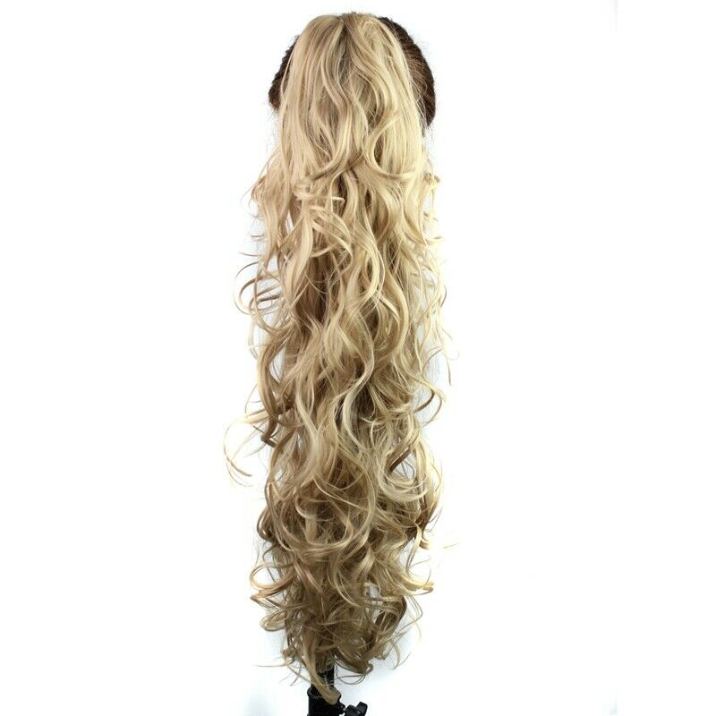 Long Wavy Synthetic Claw Clip Ponytail Hair Extensions Can Be Curled High T B4P9