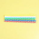 10X Colorful Reusable Hard Plastic Stripe Drinking Straw Clean Wedding Party