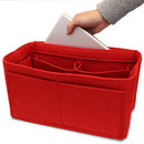 Red Home Storage Bag Purse Organizer Felt Insert Bag Makeup Organizer Inner