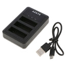 3-Channel USB Battery Charger with LCD Display for Gopro Hero 4 Sport Camera and