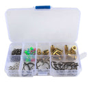 1 Set Assorted Fishing Accessories Kit Tackle Box Hooks Copper Brass Sinker
