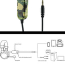 3.5mm Wired Gaming Headset Camouflage Over Ear Headphones with Microphone A