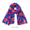 Women Scarf Poppy Floral Stole Shawl Long Scarf Female Neck Wrap Dark Blue #gib