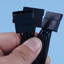 1Pc 4pin ide to 5-port 15pin sata power cable 18AWG wire for hard driveA1