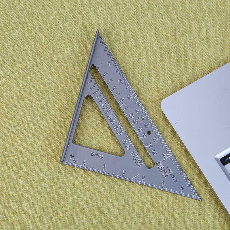 Metric Inch 90 Degree 45  Degree Square Triangle Ruler Measurement  Tools A