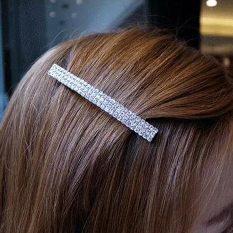 Automatic Rhinestone French Barrettes Large Hair Clip Hairpin Hair Accessory