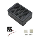 For Raspberry Pi 4B 3.5 Inch Protective ABS Case with Cooling Fan Support D