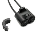 7/8" Aluminum Handlebar Switch Dual Light Rocker Waterproof For Motorcycle AT Bj