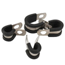Cable Clamps Assortment Kit 50 Pcs Stainless Steel Rubber Cushion Pipe Clam