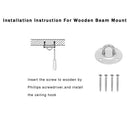 1Pcs Round Stainless Steel Hammock Chair Hanging Kit Suspension Ceiling Hooks