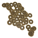 50pcs Feng Shui Coins Ancient Chinese I Ching Coins For Health Wealth Charm