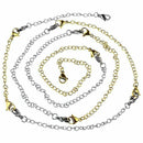 8 Pcs Stainless Steel Necklace Extender Bracelet Extender Extender Chain Se