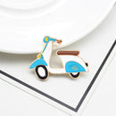 Cartoon Electric Car Brooches Badge Women Men Enamel Lapel Pins Ornaments