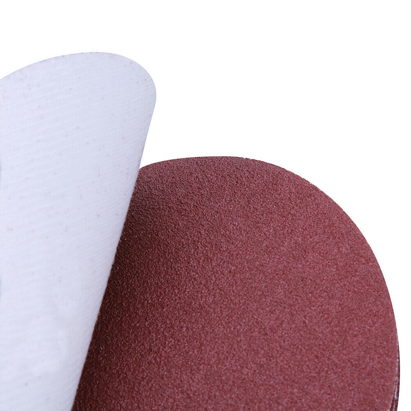 30pcs/set 125mm 80 Meshes Round Self-adhesive Sand Paper Flocking Sandpaper