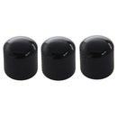 3PCS Metal Dome Knobs Knurled Barrel for Electric Guitar Parts Black H3D2