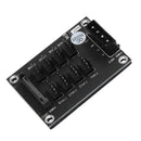 4-Pin or SATA 15-Pin to 8 Way 4-Pin PC Chassis Cooling Fan Splitter Hub Panel