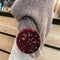 Starry Sky Circular Fashion Suede Shoulder Bag Chain Belt Women'S Crossbody B1F6