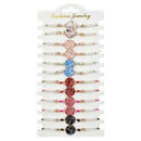 12Pcs/Sets Sequins Round Charms Bracelets Women Girl Braided Adjustable Rop