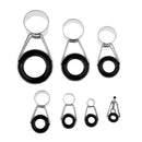 7pcs Telescopic Fishing Rod Guide Tip Repair Kit 4mm-20mm Rod Eye Rings Guides