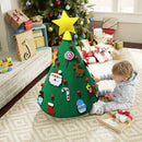 Felt Christmas Tree Set With Ornaments Xmas Gifts Wooden Hanging PendantsSEAU