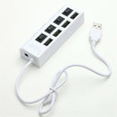 USB Hub 2.0 High Speed 4 Port USB 2.0 Hub Splitter On/Off Switch for Laptop P M&