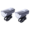2x Rechargeable USB Bike Headlight  Handlebar LED Front Lamp Light White