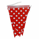 2.5m handmade Polka Dot Party Bunting Flags/Banners/Pennants Outdoor Decora L9I7