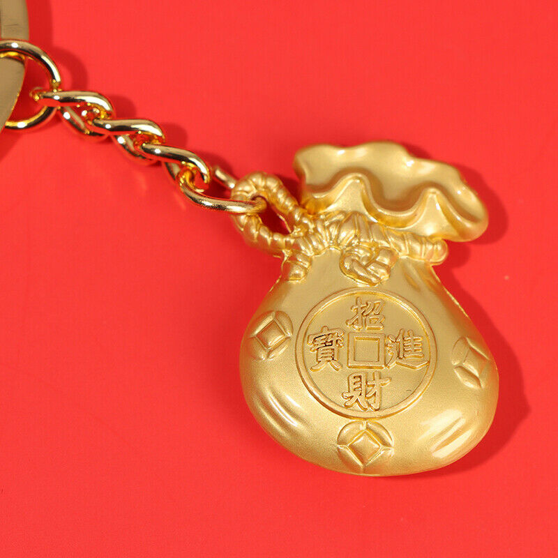 2021 Chinese Wind Ox Year lucky Bag Treasure Creative Fortune Car Keychain G Hn