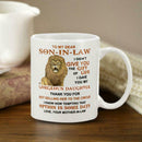 To My Dear Son-In-Law Mug Letter Pattern Printed Coffee Cups Microwave Safe L0Z1