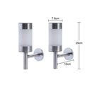 2x Stainless Steel Outdoor Garden Solar Powered Shed Fence Wall LED Door B8W8