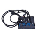 20Pin To 2 Port USB 3.0 HUB And HD Audio 3.5-in PC Floppy Front Panel Cable